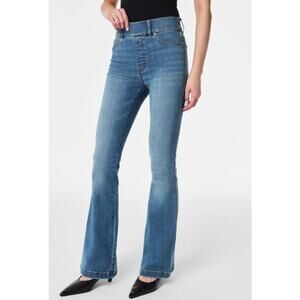 SPANX EveryWear Flare Jeans Vintage Indigo Medium Long Tall High Waist Pull On